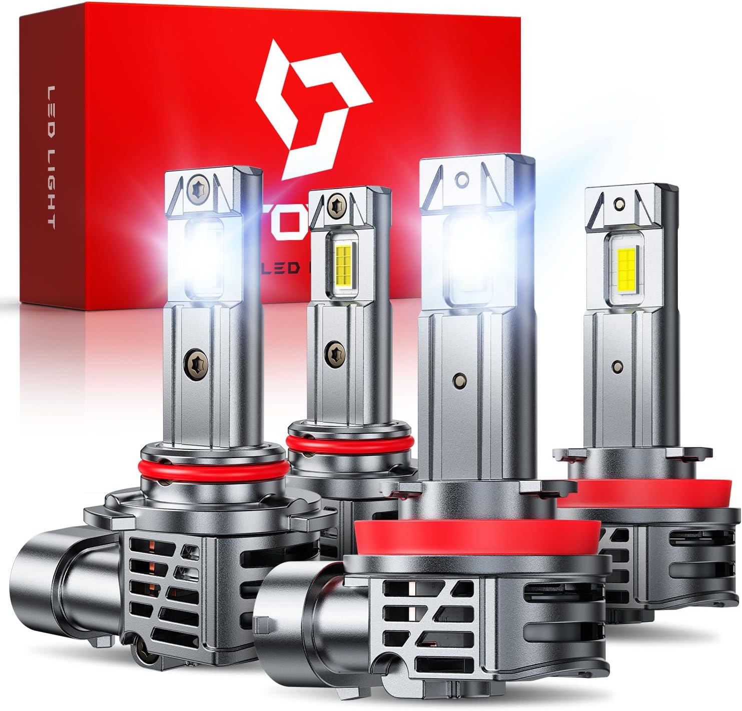 TOPIK H11 9005 Bulbs Combo: 64000LM Brightness & Easy Install