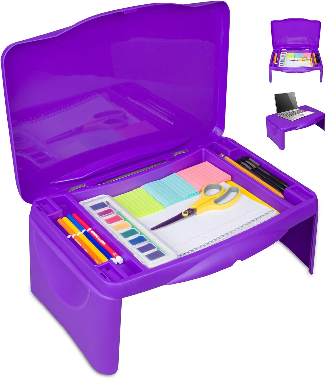 Portable Purple Lap Desk - Work, Study, Game Anywhere!
