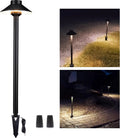 Outdoor Brass Pathway Lights - Black Low Voltage Landscape Lighting
