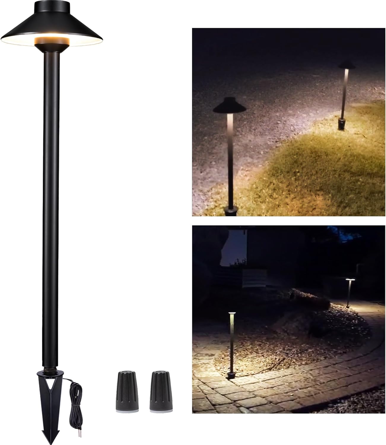 Outdoor Brass Pathway Lights for Garden and Driveway Lighting