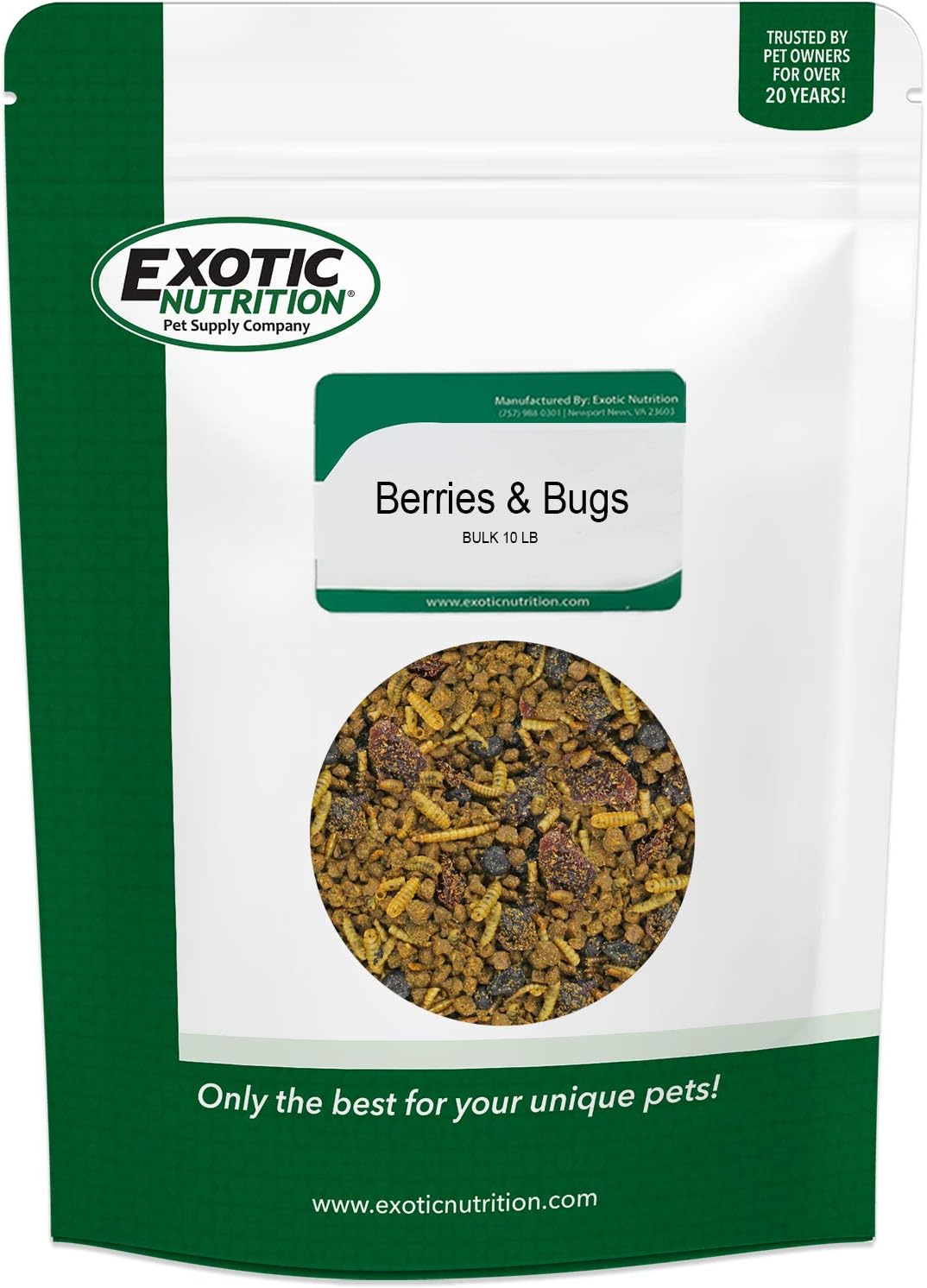 Berries & Bugs High Protein Insectivore Diet for Small Pets