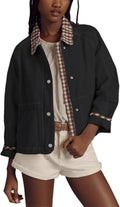 Aimiray Women's Oversized Plaid Jacket - Casual Shacket
