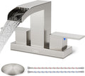 Bathroom Faucets for Sink 3 Hole Brushed Nickel 4 in Centerset