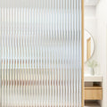 Frosted Reeded Glass Privacy Film for Doors and Cabinets - 95% Privacy