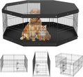 Foldable Metal Dog Exercise Pen 24in - Versatile Indoor Outdoor