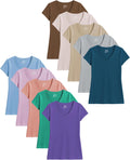 Womens Cotton Stretch V Neck T Shirts - Soft Multi Pack Comfort