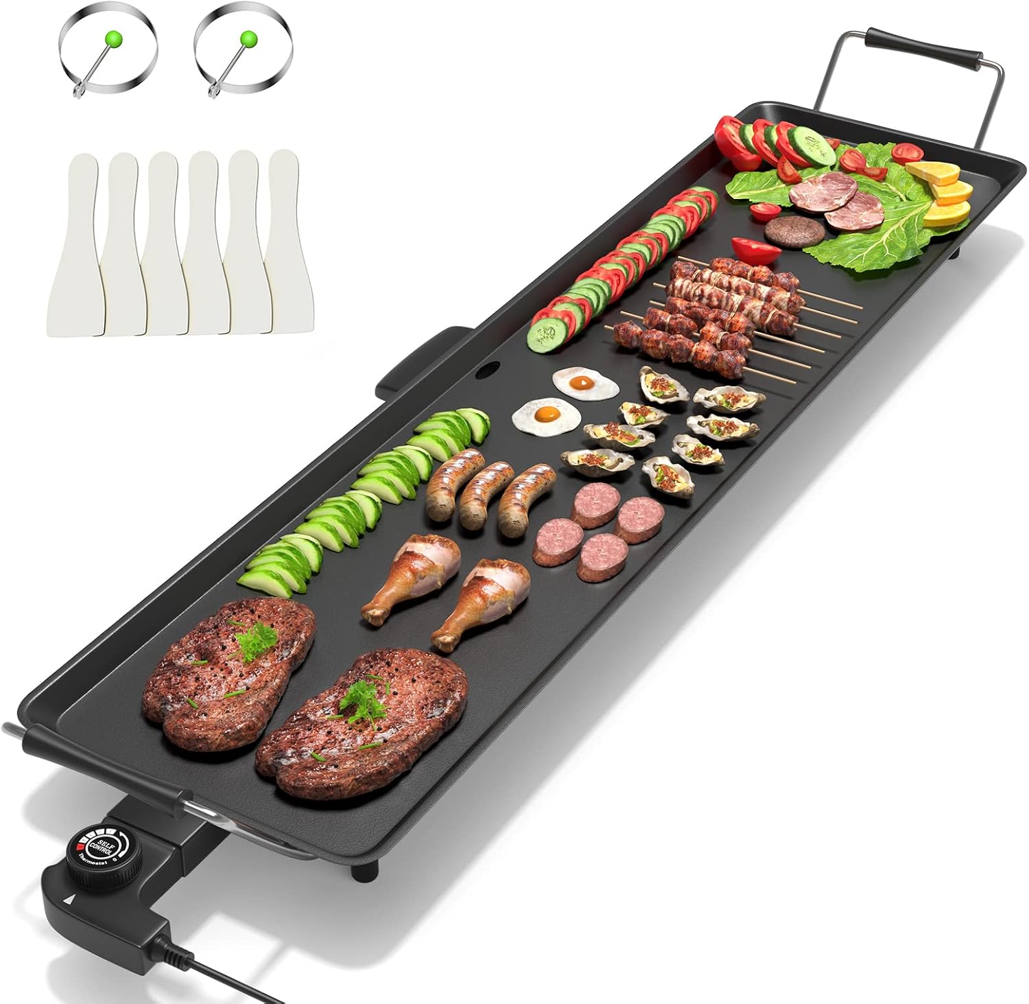 COSTWAY 35in Electric Griddle for Indoor Outdoor Cooking Fun