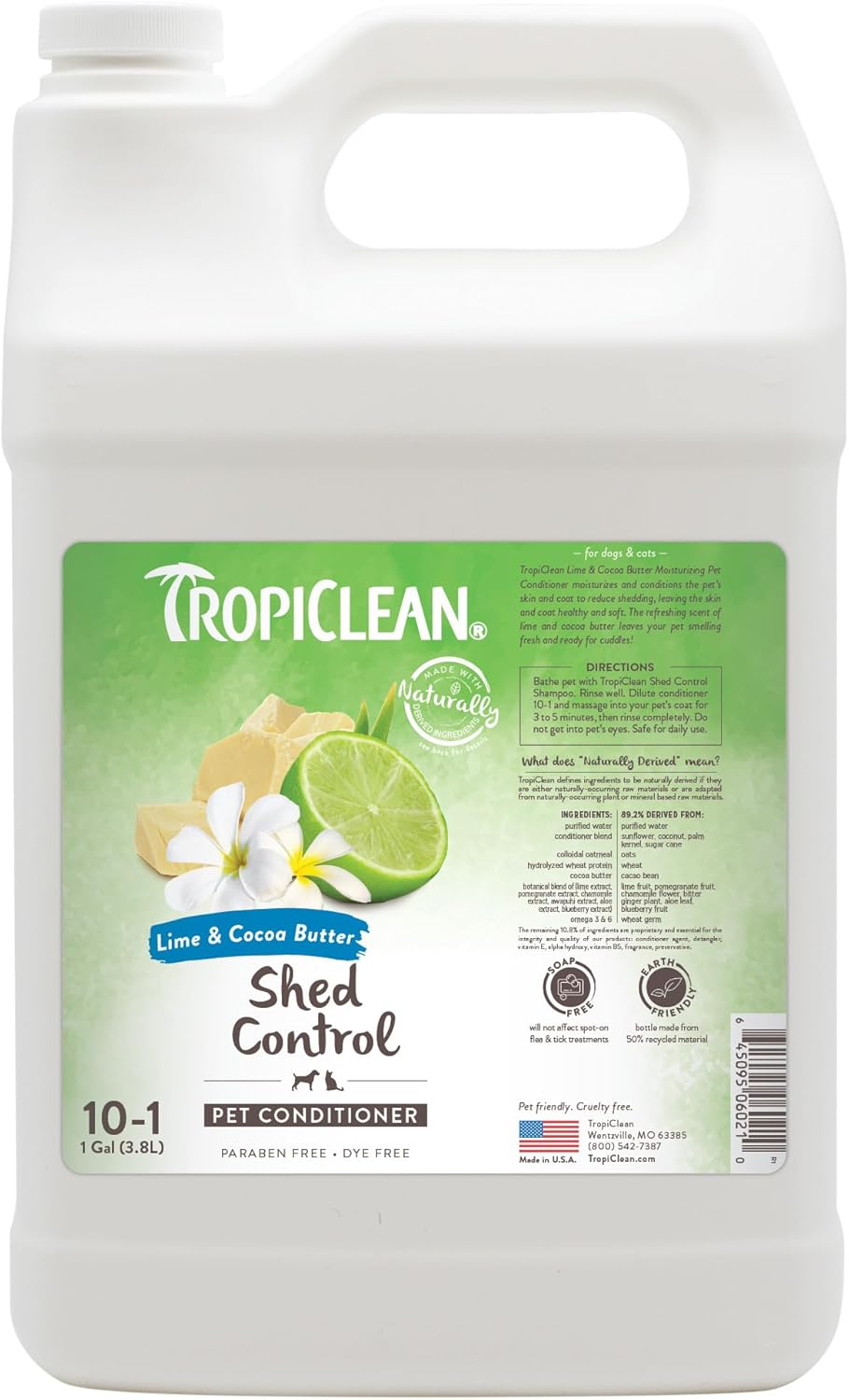 TropiClean Deshedding Dog Conditioner for Soft, Silky Coats