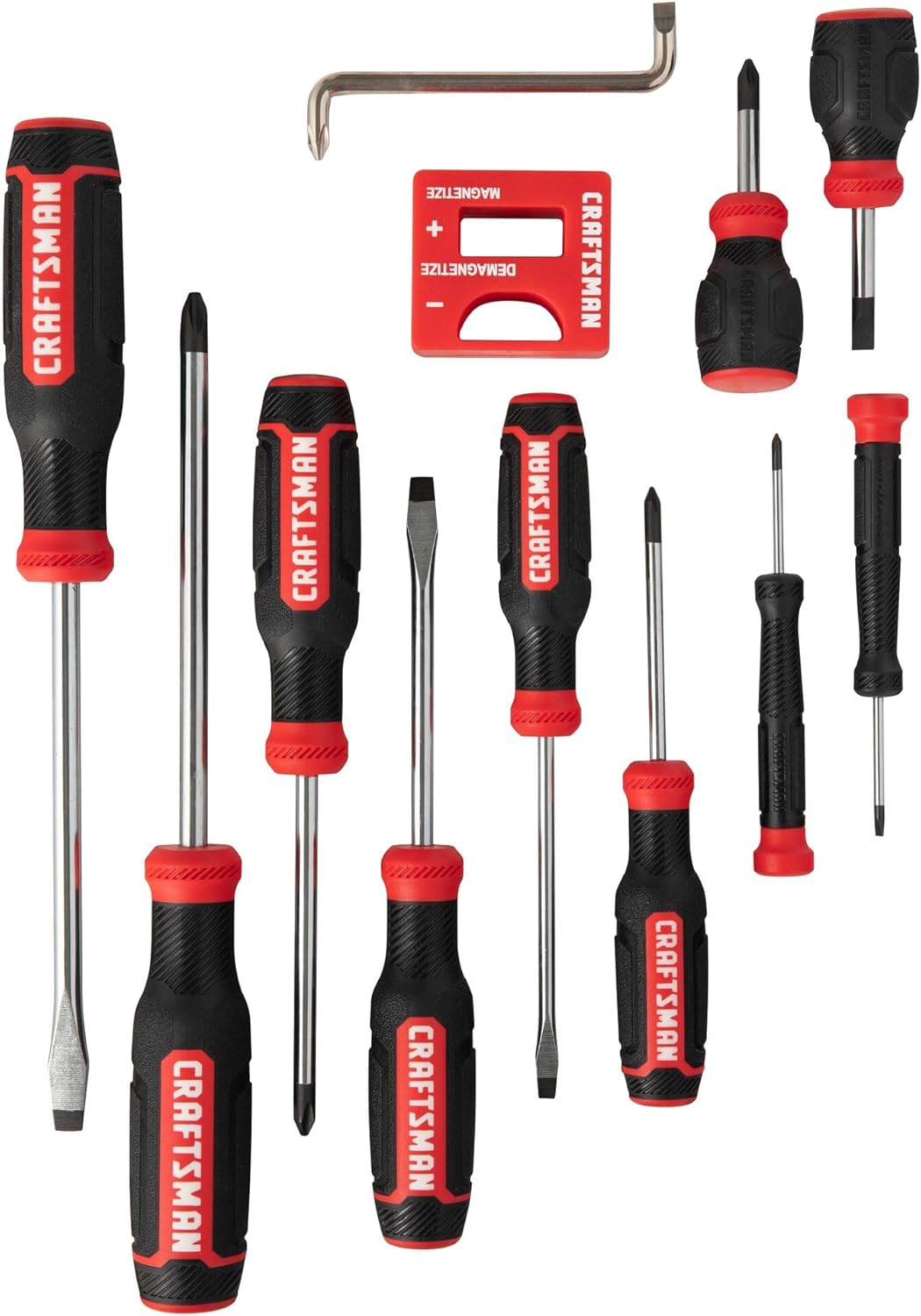 CRAFTSMAN Screwdriver Set, Bi-material, 12 Piece for Durability