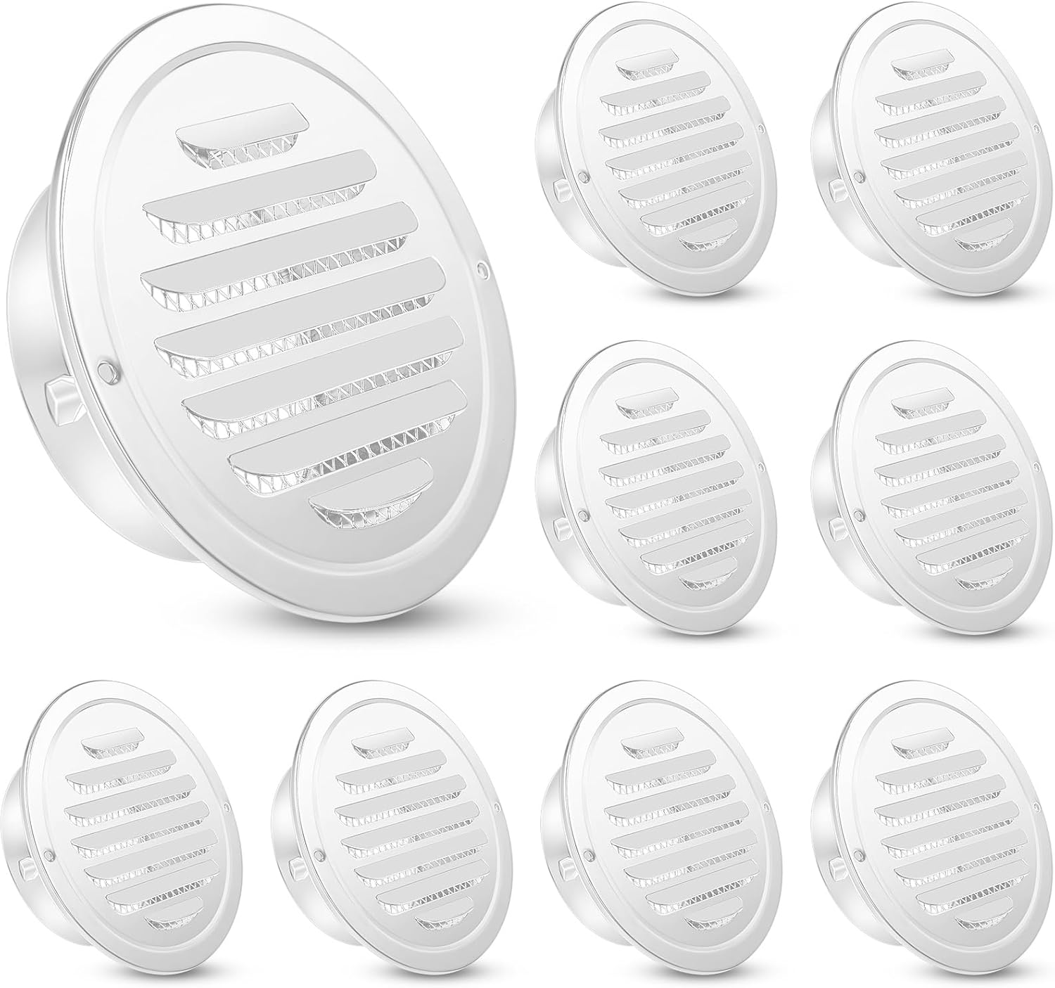 Zonon 12 Pcs Stainless Steel Soffit Vents for Home Use