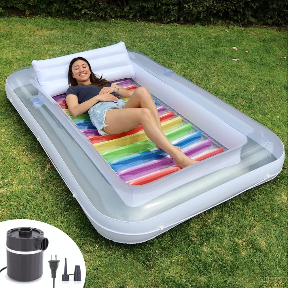 XL Inflatable Tanning Pool Lounge for Ultimate Sunbathing Fun