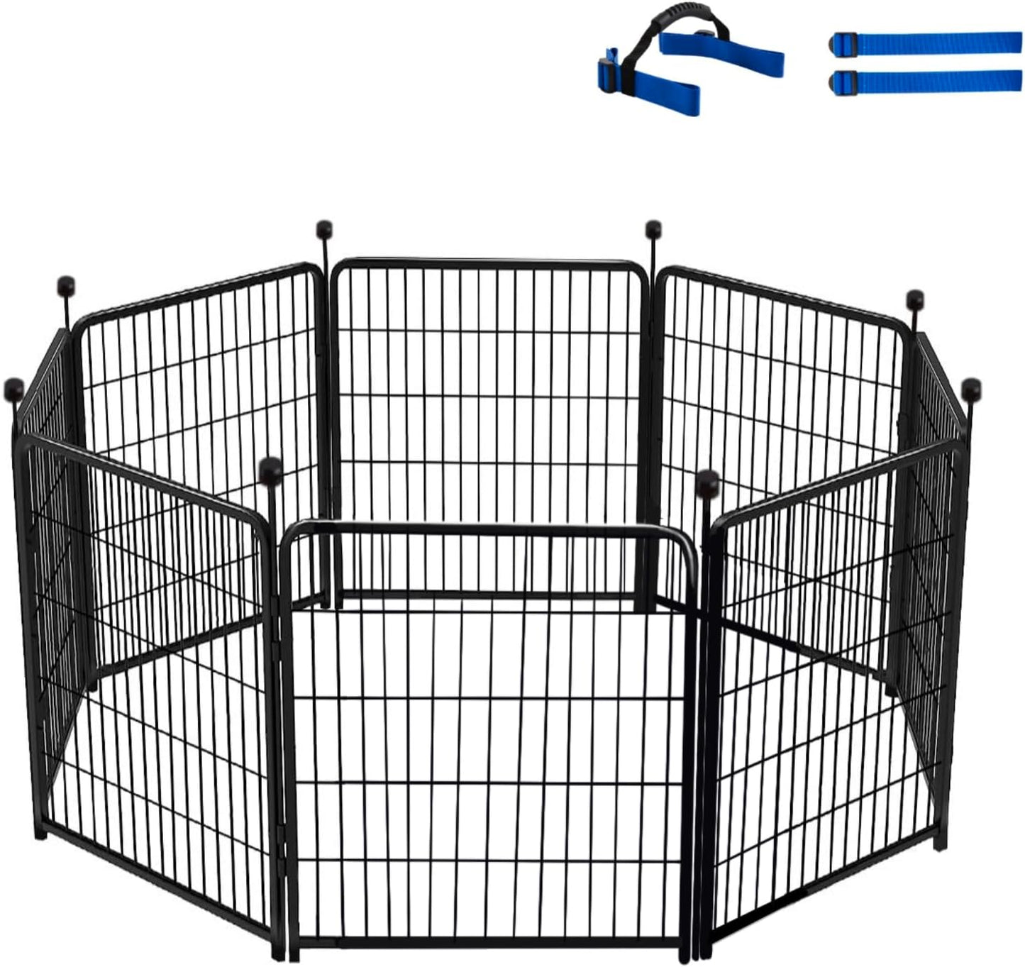 Tall Garden Fence Without Gate for Dogs, 54 in High Panels