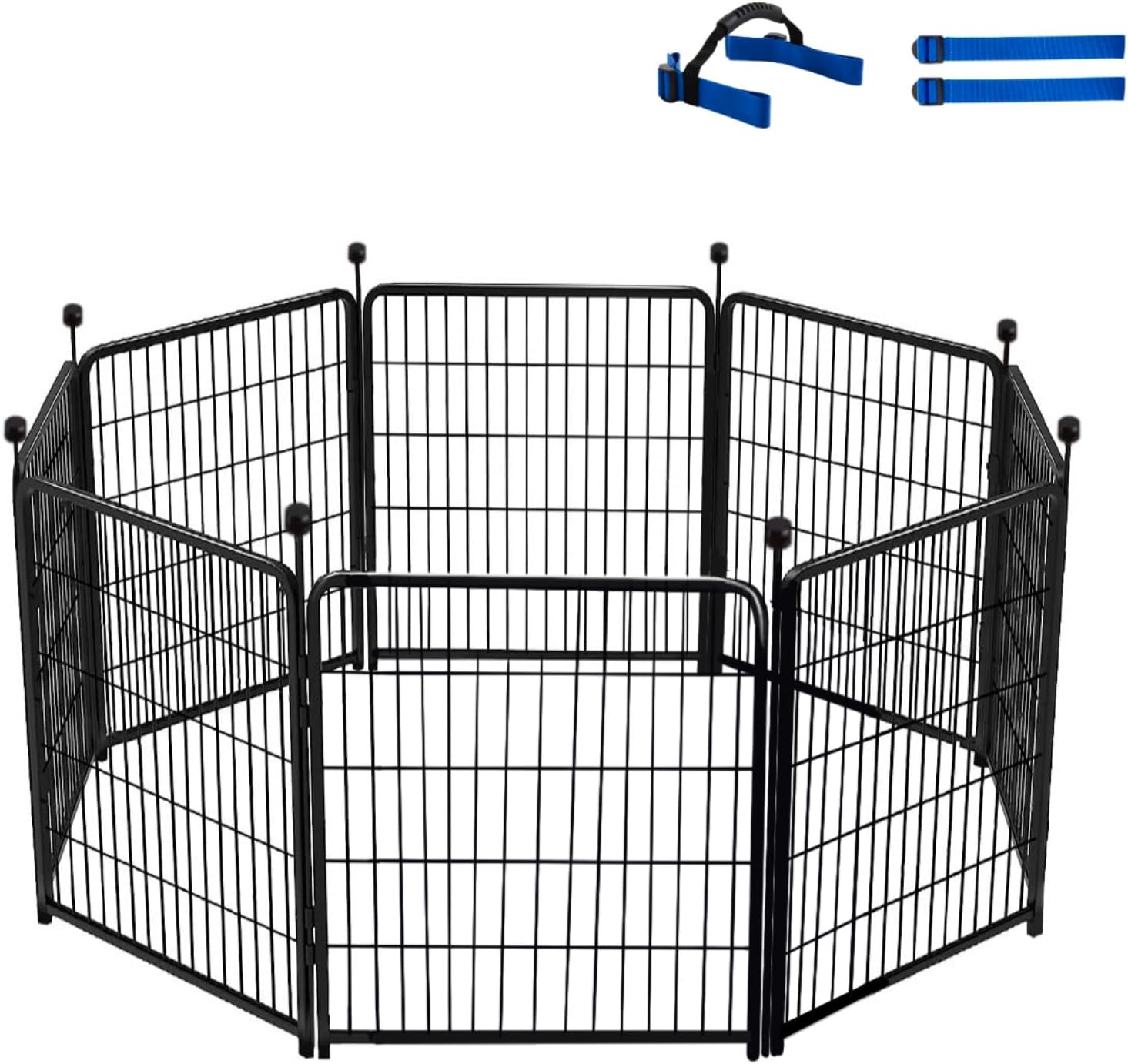 Tall Garden Fence Without Gate for Dogs, 54 in High Panels