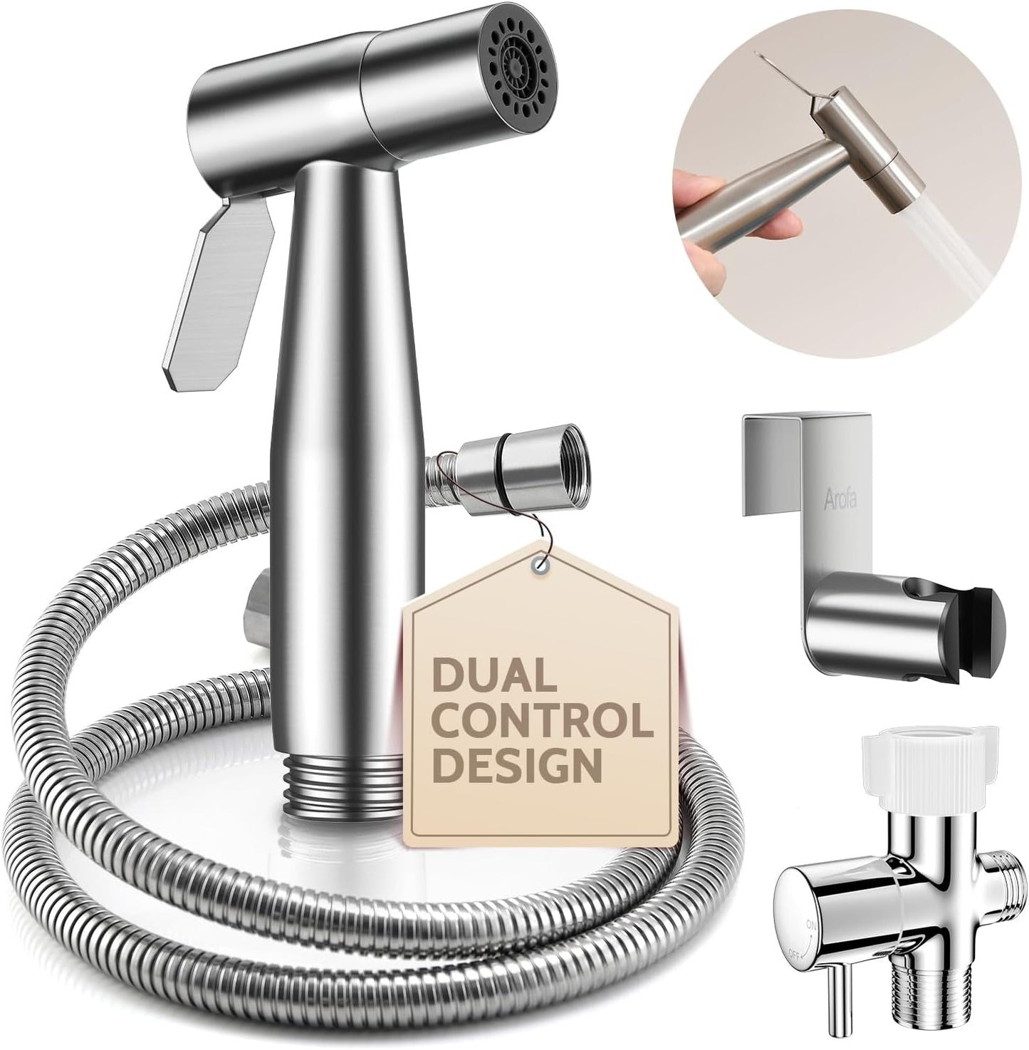 Arofa Hands-Free Bidet Sprayer for Effortless Cleaning