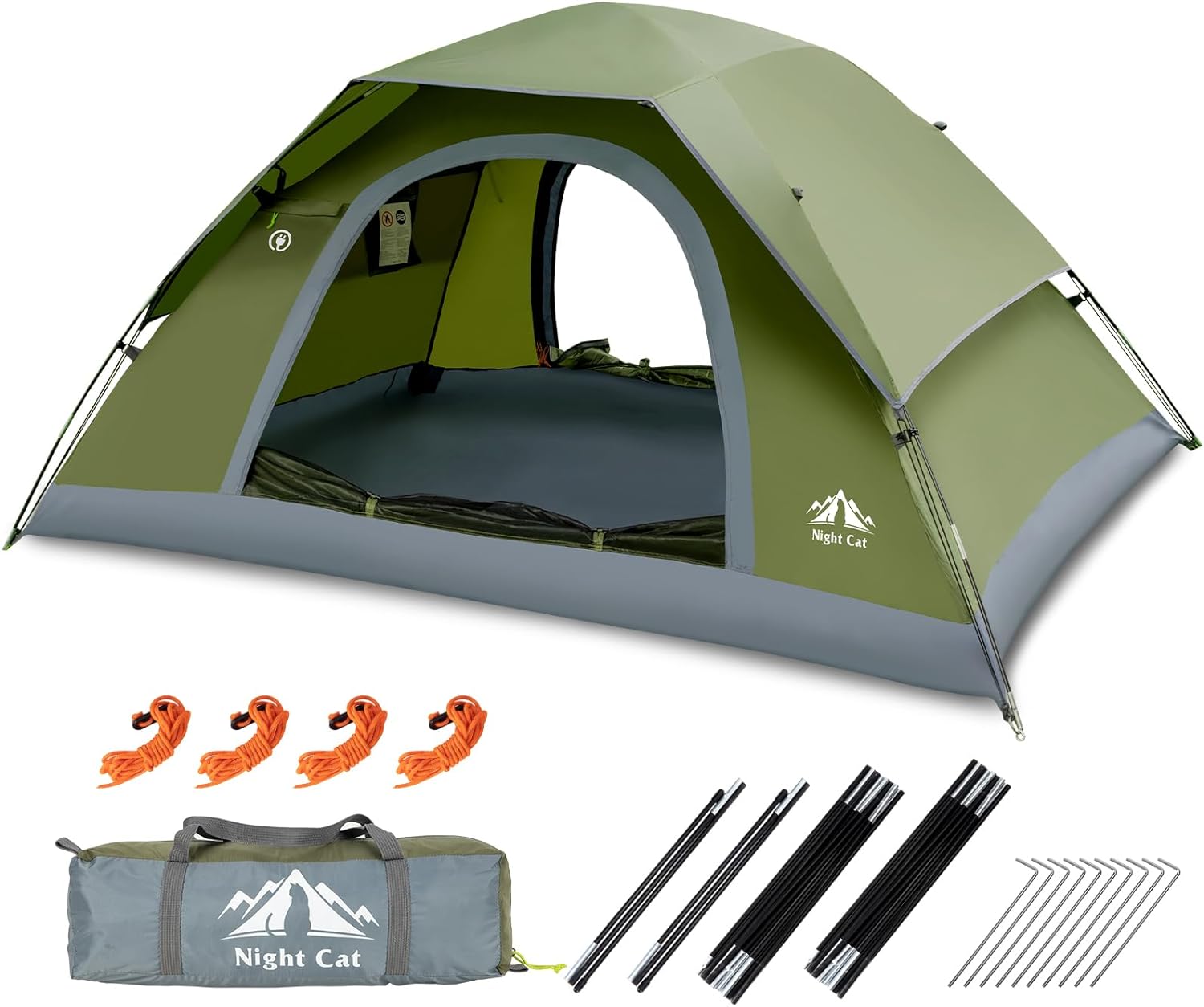 Night Cat Upgraded Backpacking Tent for 1-2 Persons Easy Setup