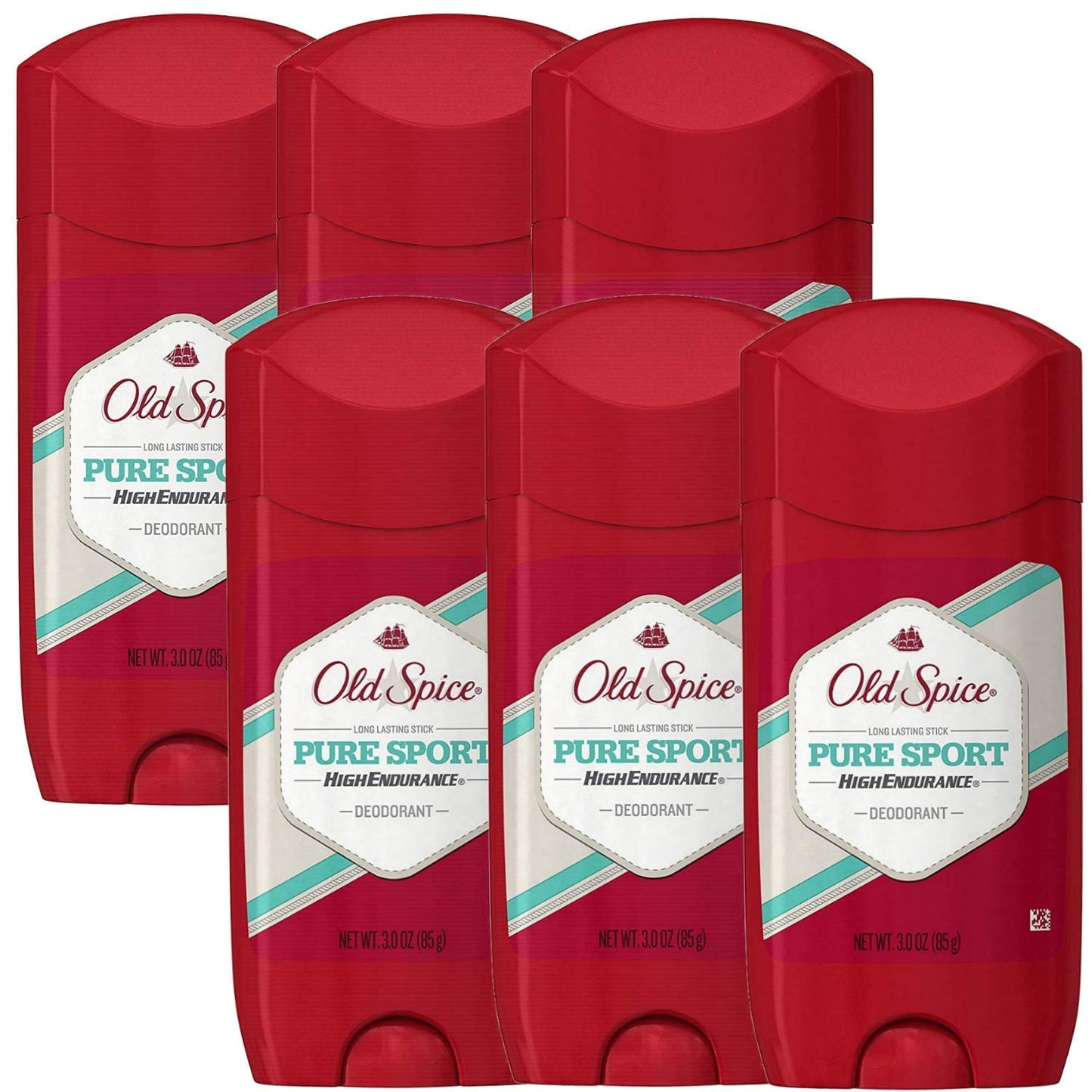 Old Spice High Endurance Deodorant for Men, Pure Sport 6 Pack