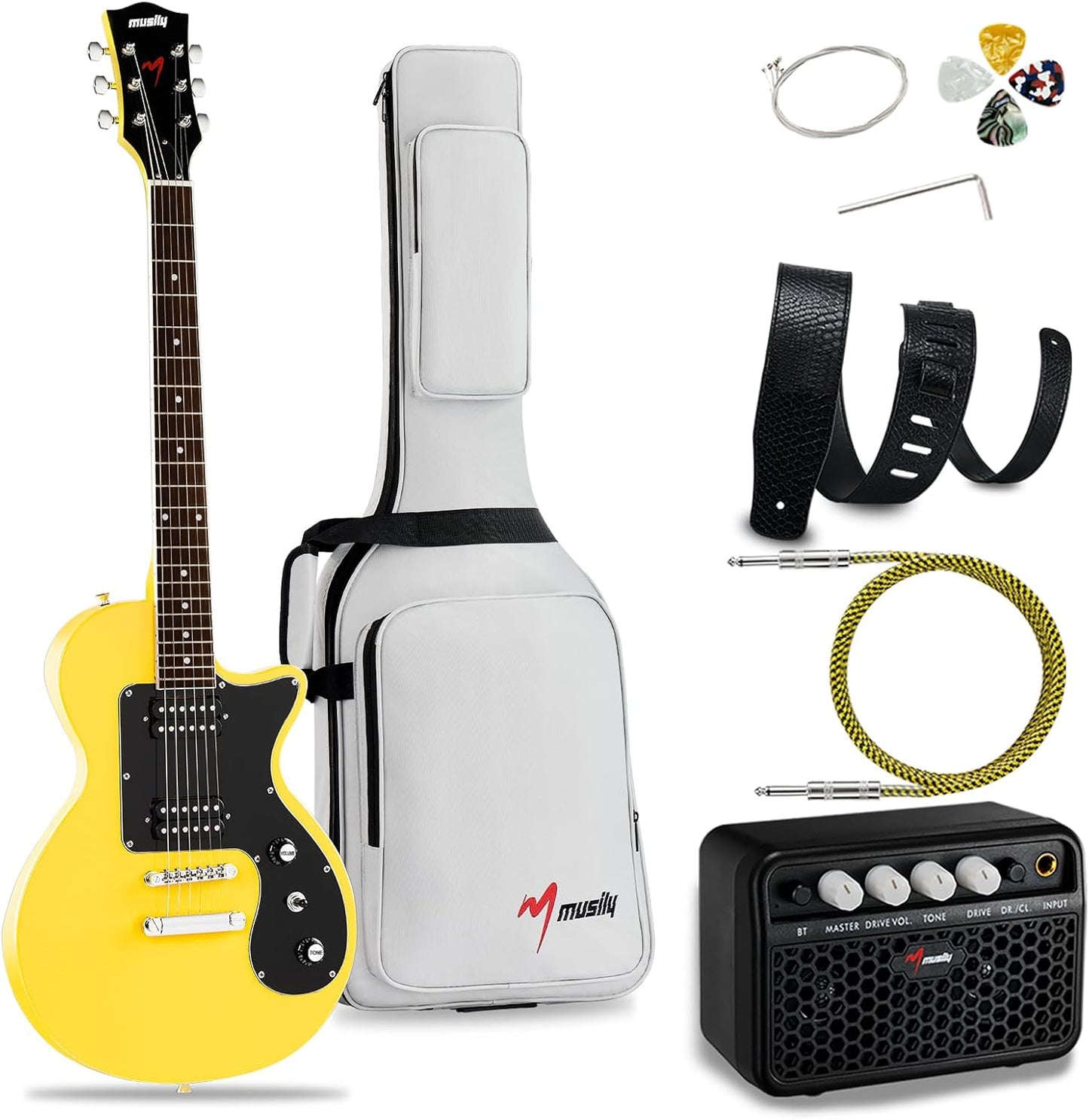 Complete Electric Guitar Kit for Beginners ~ HH Pickups, Amp & Accessories!
