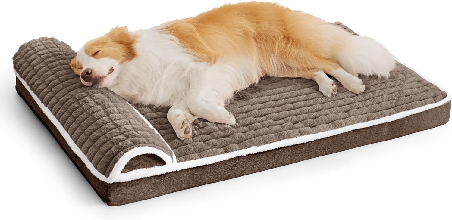 Orthopedic Dog Bed for Large Dogs with Pillow and Comfort