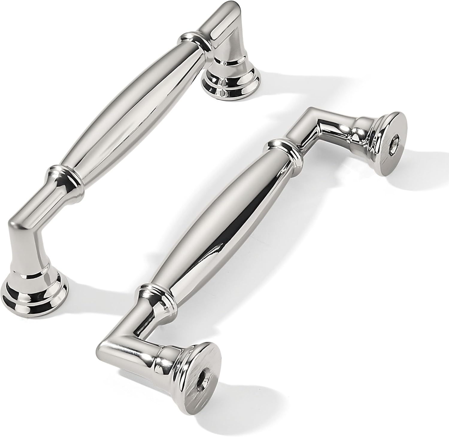 Polished Nickel Cabinet Pulls - 10 Pack Heavy Duty Handles