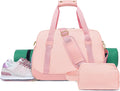 Sports Gym Bag for Women Travel Duffle Bag with Shoe Compartment