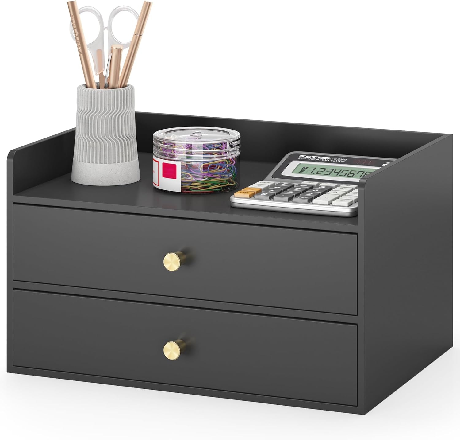 Bamboo Desk Organizer with Drawers for Efficient Workspace