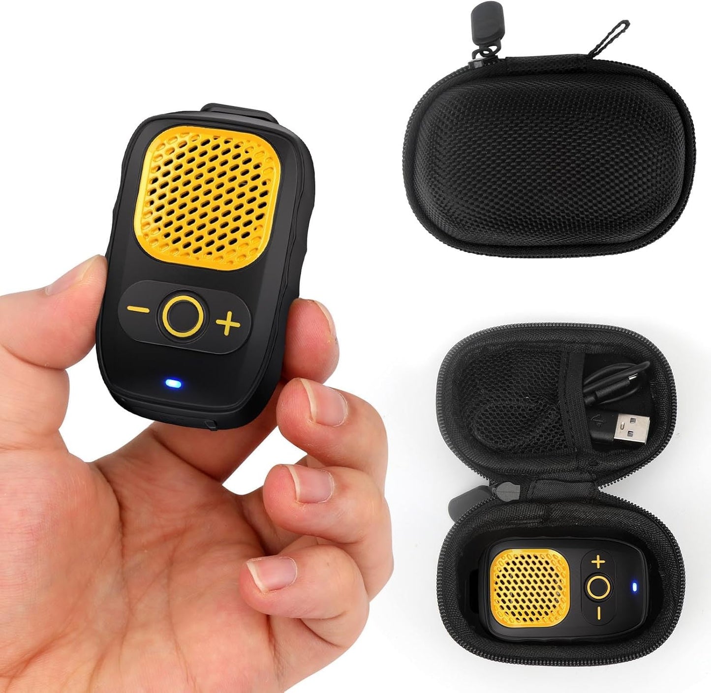 30H Wearable Bluetooth Speaker - Wireless Hands-Free Calls, Yellow