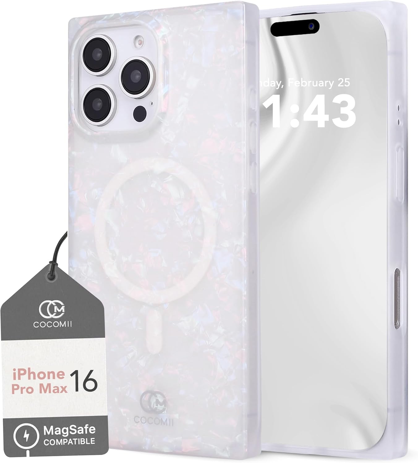 Cocomii Rectangle Case for iPhone 16 Pro Max - Glossy & Stylish