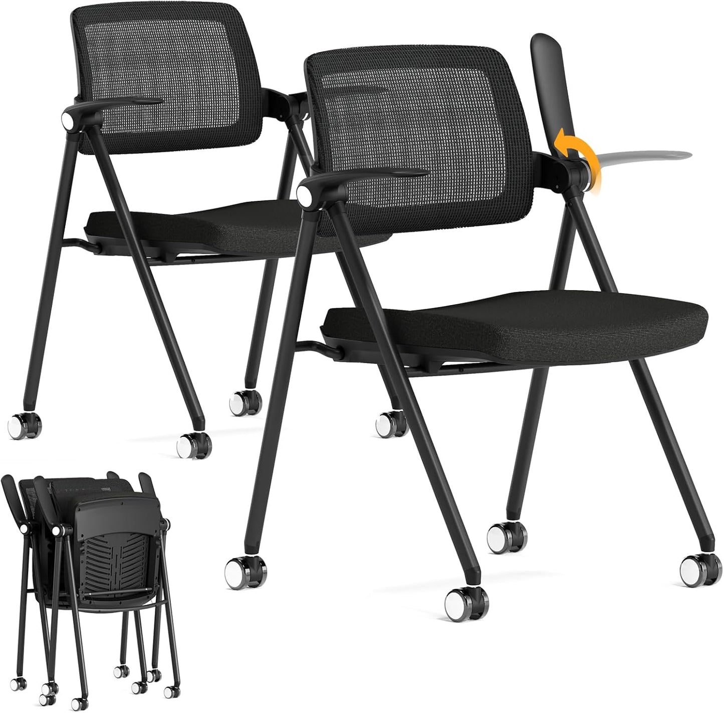 FYLICA Stackable & Foldable Office Chair Set of 2 Review