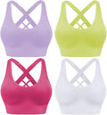 Evercute Sports Bra for Women Strappy Criss Cross Medium Support