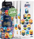 LET'S WANDER 50 States Water Bottle - 32oz Insulated Travel Bottle