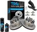 TRQ Front Brake Pad & Rotor Kit Compatible with Ford E-250/E-350