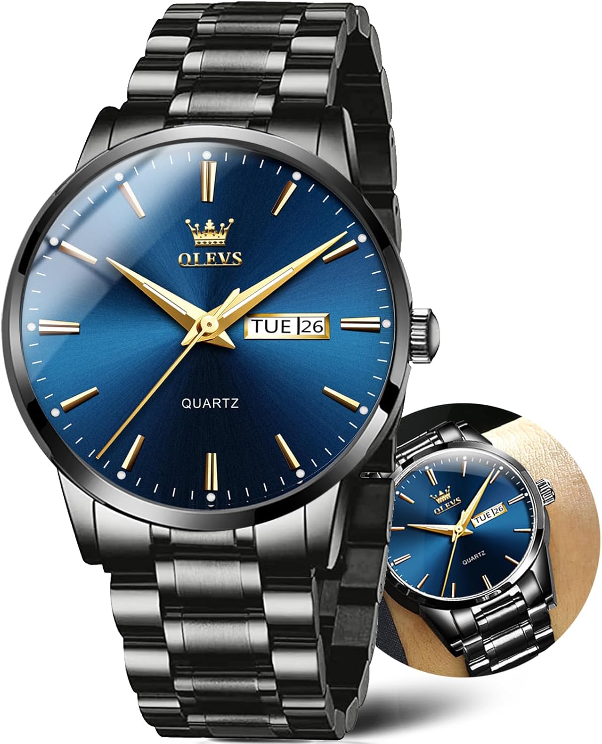 OLEVS Classic Men Watches with Date, Waterproof and Stylish
