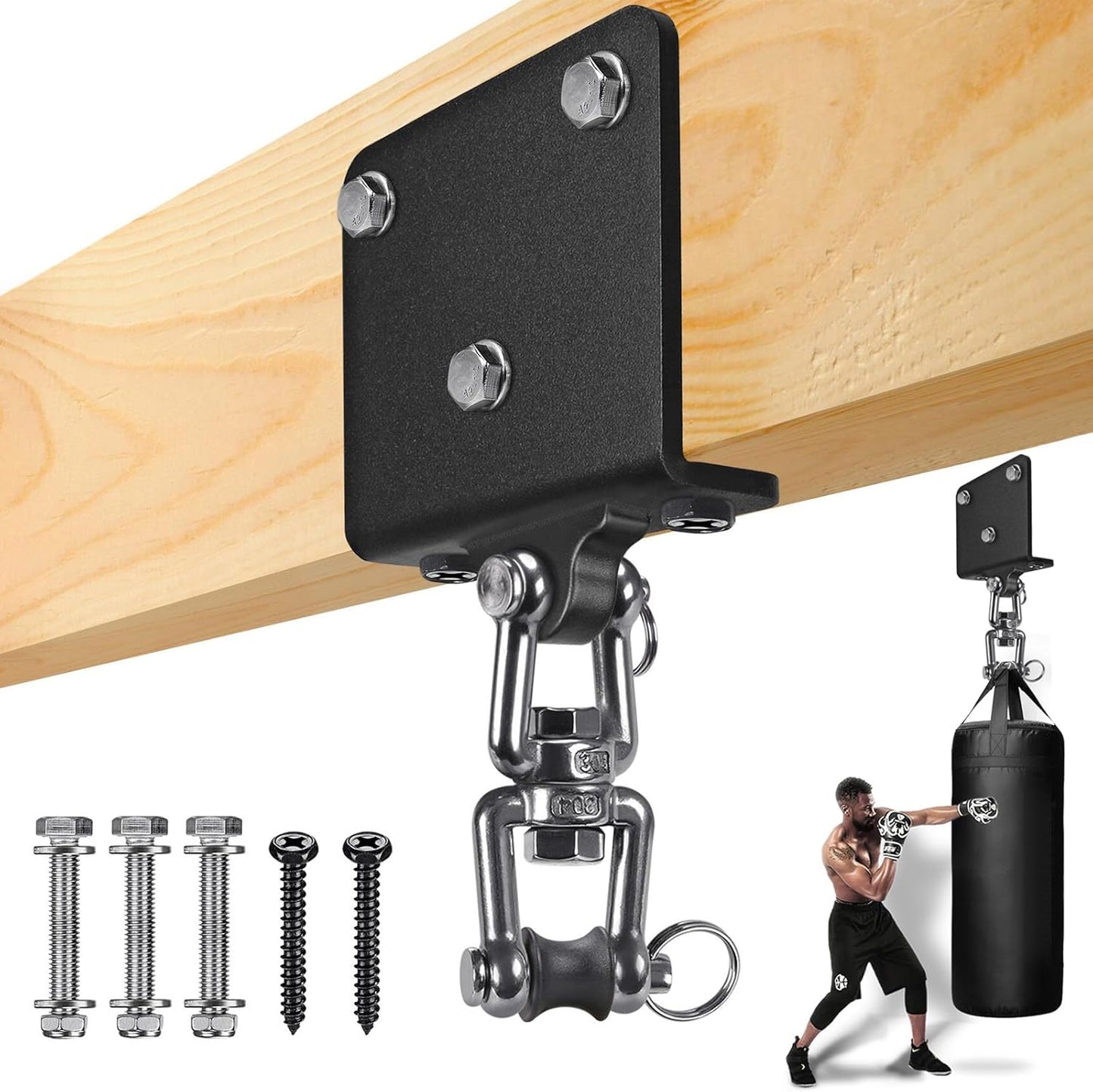BeneLabel 360 Rotation Heavy Bag Hanger