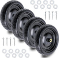 13 in Flat Free Wheels for Garden Carts & Wheelbarrows - Solid Set