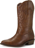 Women's Western Cowboy Boots Embroidered Mid-Calf Pointed Toe Height