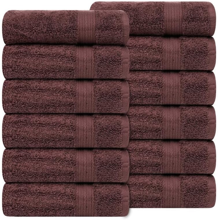 Ample Decor Hand Towel Set 18 X 28 Inch Pack of 12 for Spa