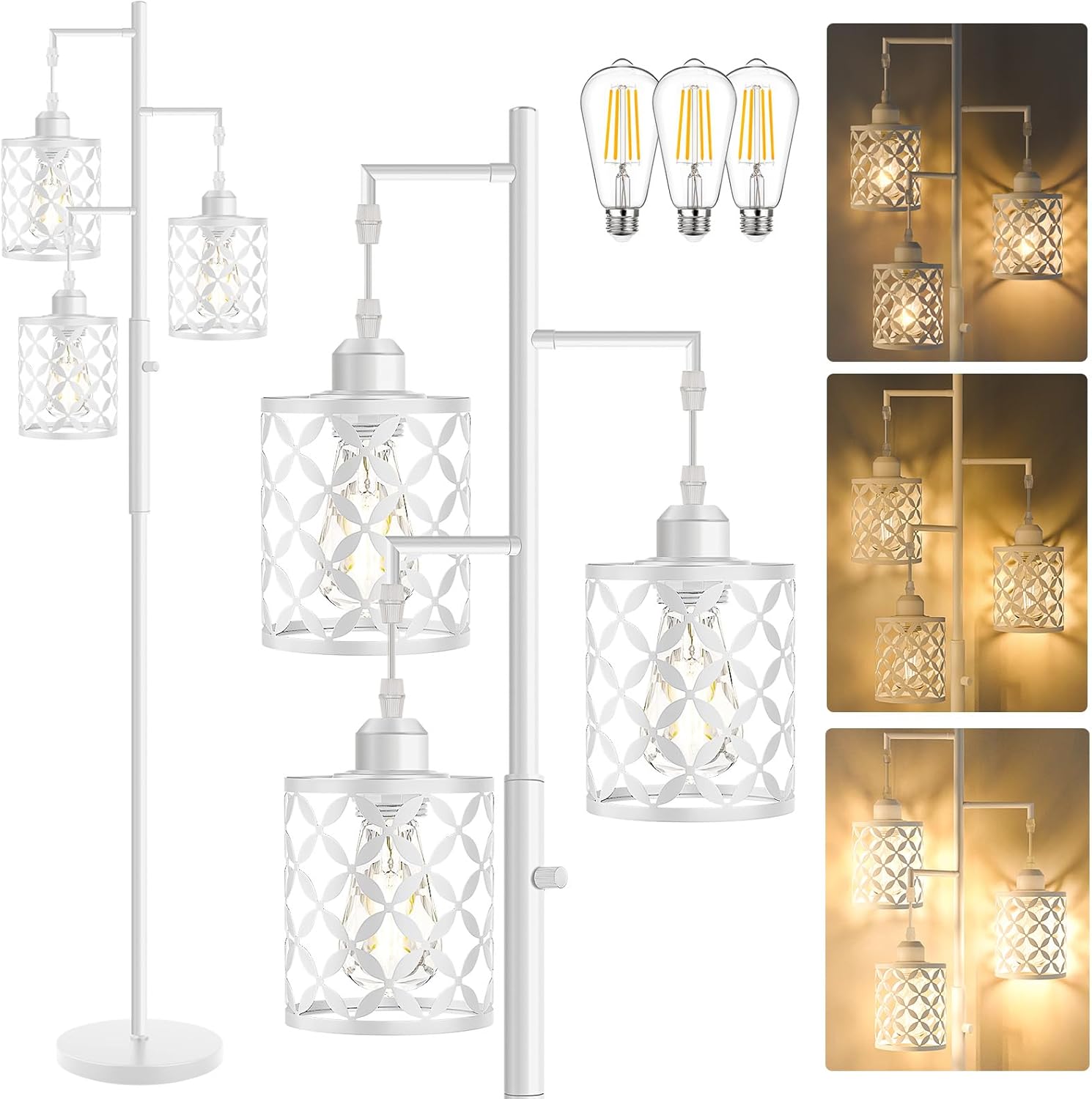 Upgraded 72in Tall Dimmable Floor Lamp for Modern Living Spaces