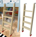 50 in 55 in 60 in Black Wood Bunk Bed Ladder - Wide Non-Slip Steps