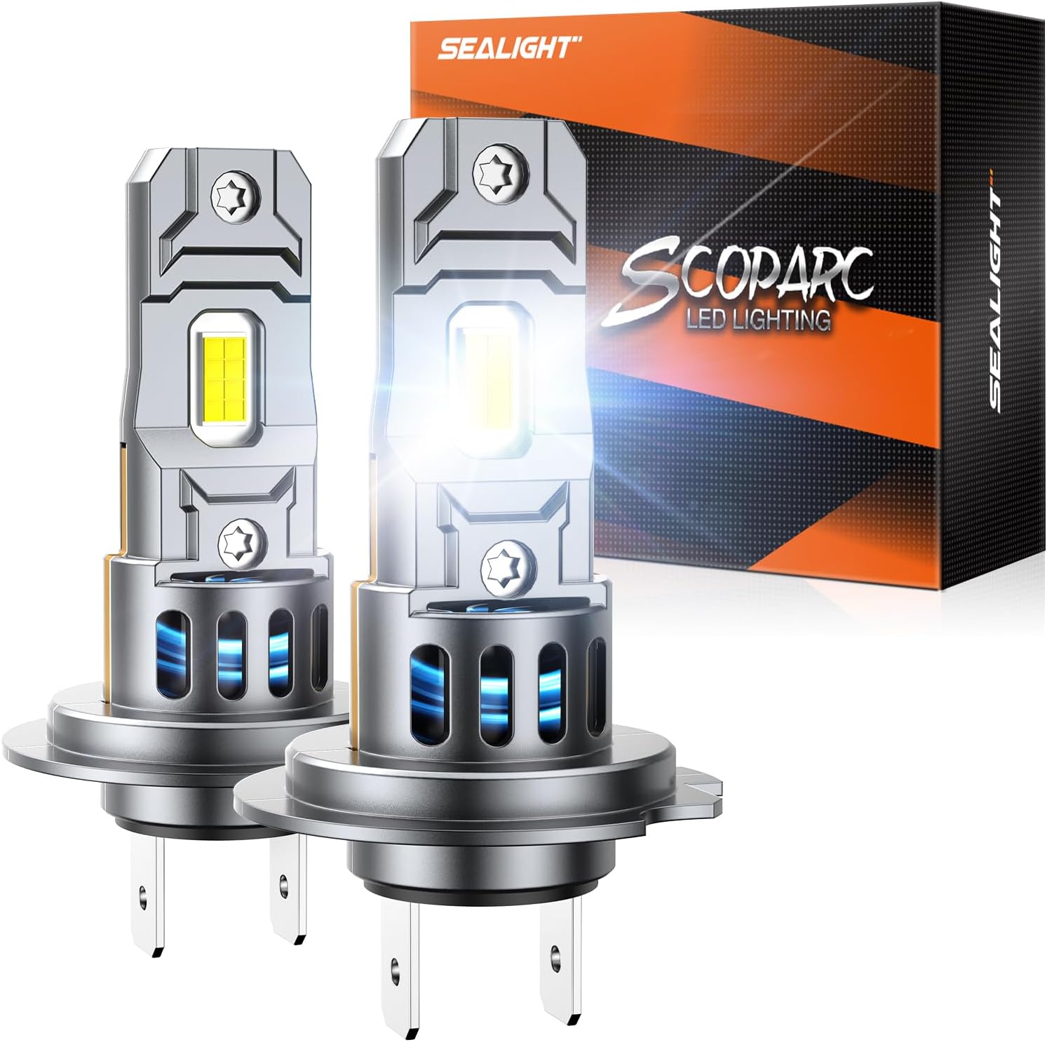 SEALIGHT S2S H7 Light Bulbs Combo for Super Bright Visibility
