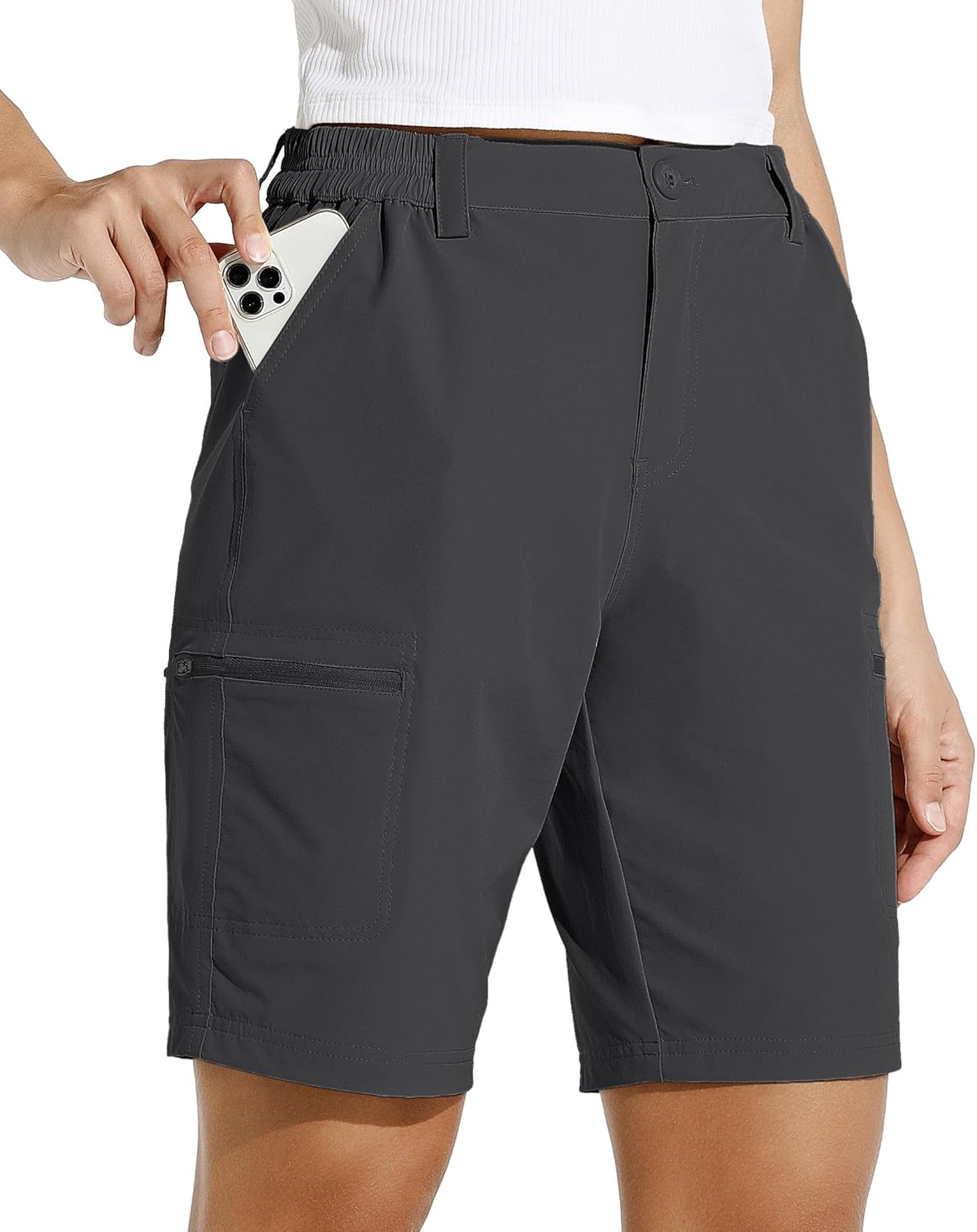 Willit Women's 10in Hiking Cargo Shorts for Summer Adventures