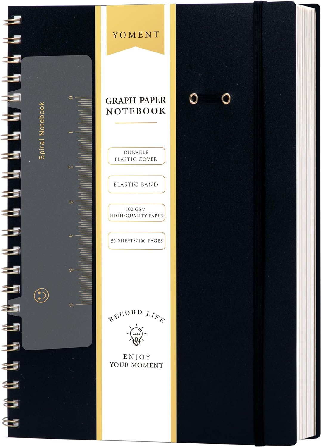 Yoment Large Grid Graph Paper Notebook for Work & School