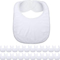 Geyoga 20-Piece White Bibs Set: Perfect for Baby Decor - Reusable & Washable