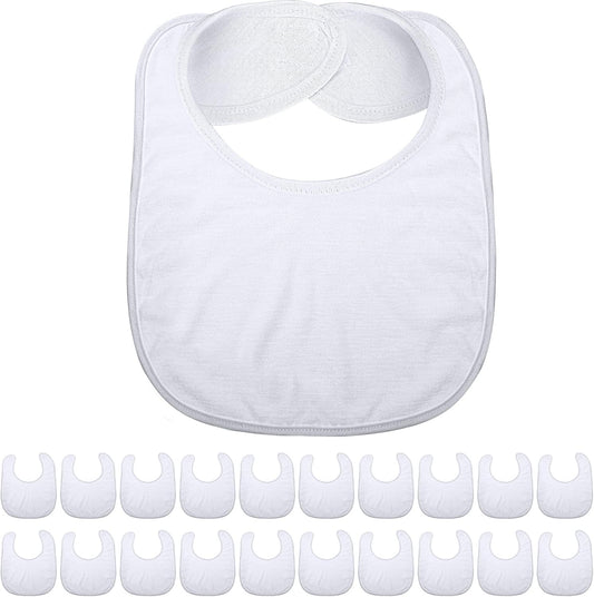 Geyoga 20-Piece White Bibs Set: Perfect for Baby Decor - Reusable & Washable