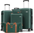 5 Piece ABS Luggage Set with Backpack and Toiletry Bag - Spinner
