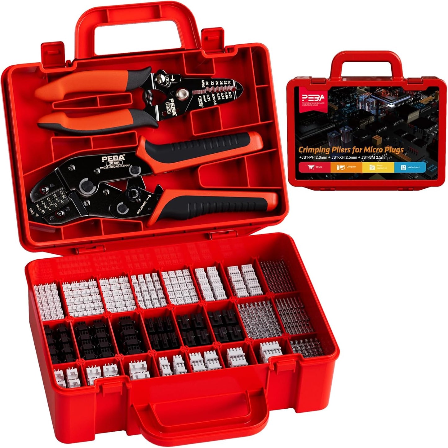 PEBA Crimping Tool and Connector Kit for DIY Electronics Projects