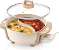 Hot Pot Electric Hot Pot with Divider - Large 6L Dual-Flavor 1500W