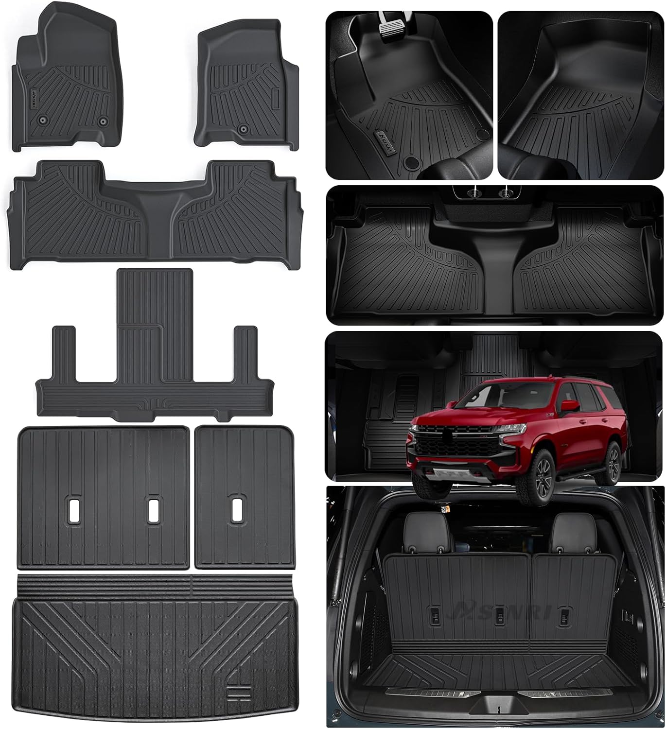 Custom Fit Floor Mats for 2021-2025 Chevrolet Tahoe 7 Seats