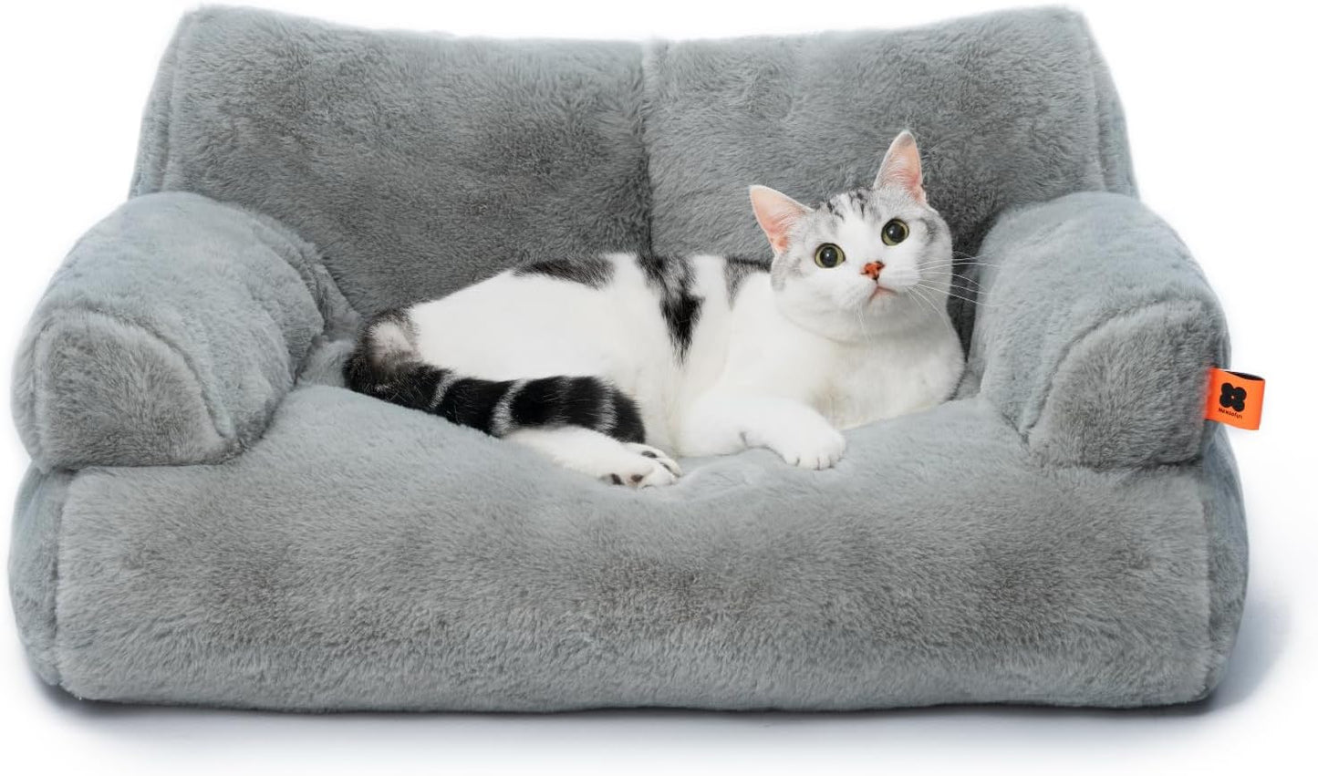 MEWOOFUN Cat Bed for Indoor Cats - Cozy and Washable Design
