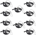 Retevis Surveillance Earpiece Coiled Cord for Walkie Talkies - Clear