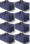 8 Pack Large Strong Moving Bags with Zippers & Handles - Extra Large